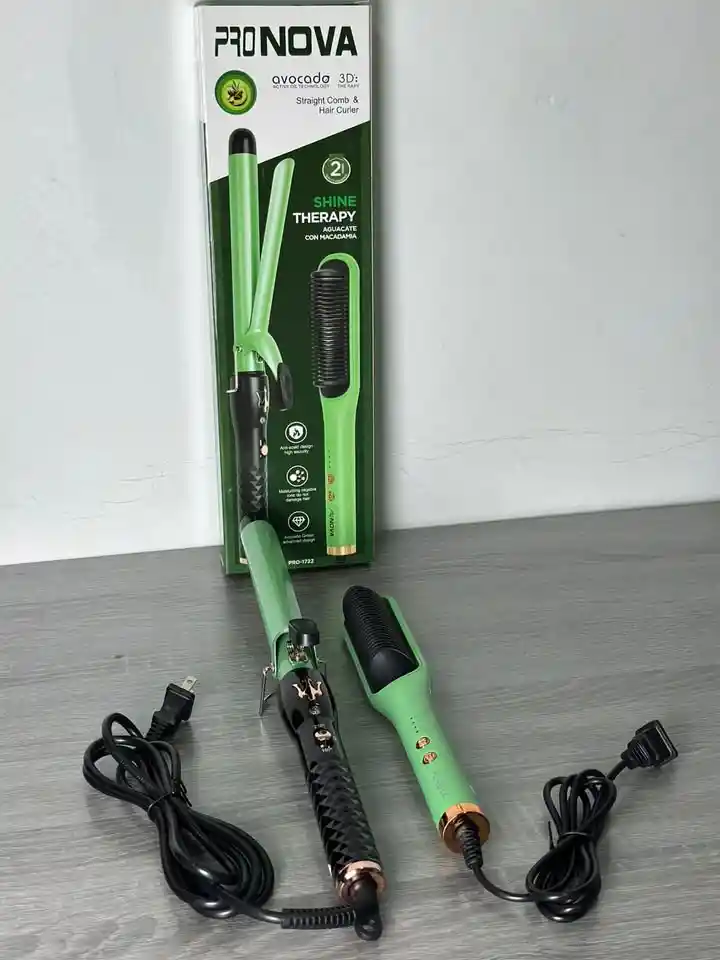 Combo De Rizadora Y Cepillo Secador