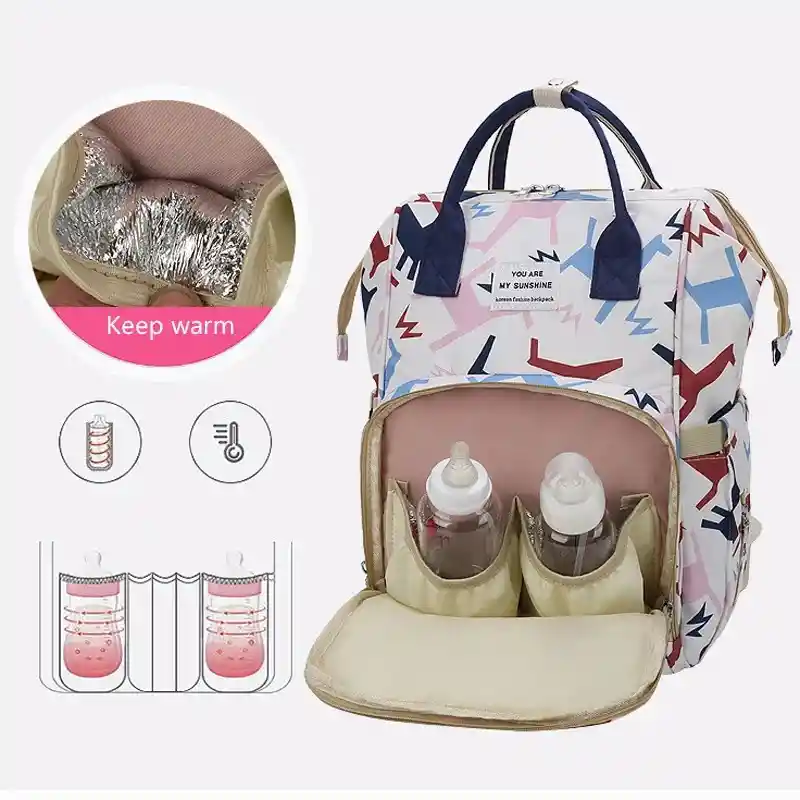 Pañalera Multifuncional Tipo Morral Bolso Bebe Mochila Estampada