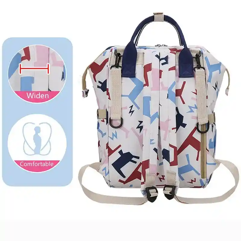 Pañalera Multifuncional Tipo Morral Bolso Bebe Mochila Estampada