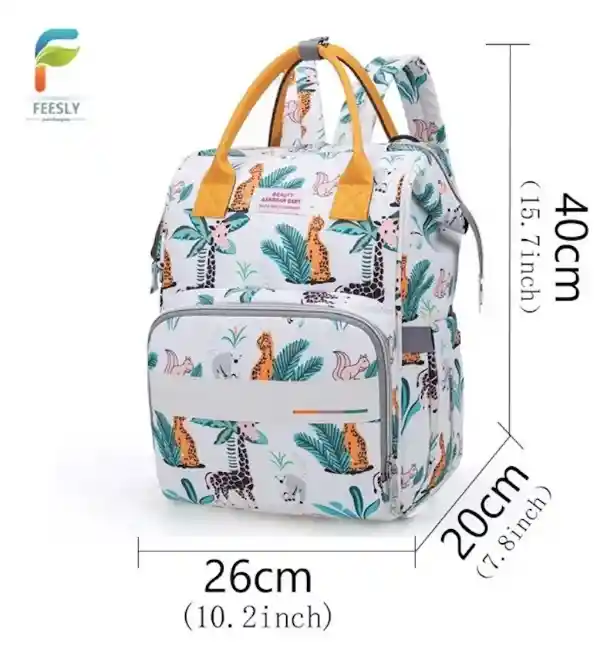 Pañalera Multifuncional Tipo Morral Bolso Bebe Mochila Estampada