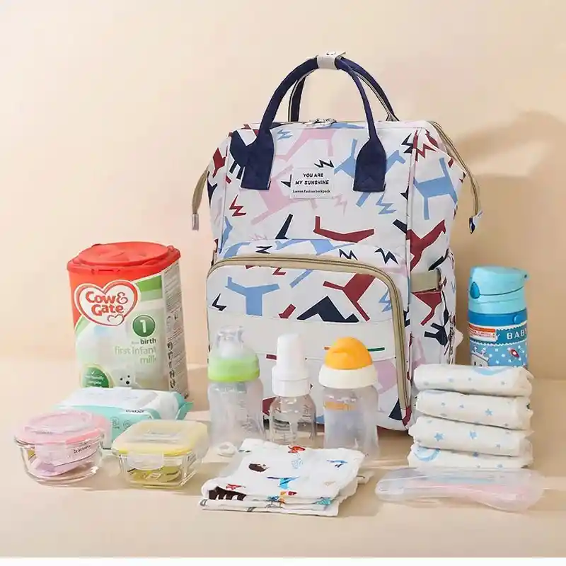 Pañalera Multifuncional Tipo Morral Bolso Bebe Mochila Estampada