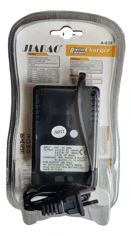 Cargador De Pilas Aa / Aaa / 9v Recargables– 4 Puertos