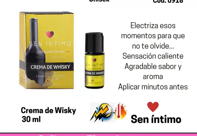 Whisky Passion Lubricante Íntimo Caliente 30 Ml