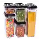 Contenedor Organizador De Cocina Despensa Plástico Set X7