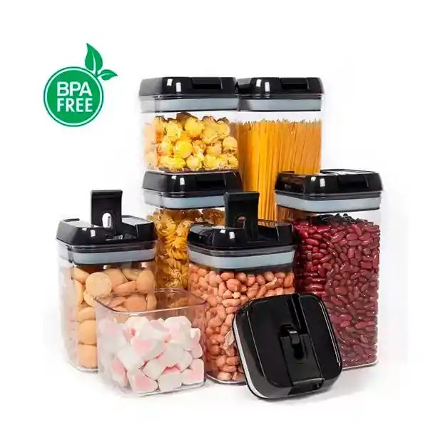 Contenedor Organizador De Cocina Despensa Plástico Set X7