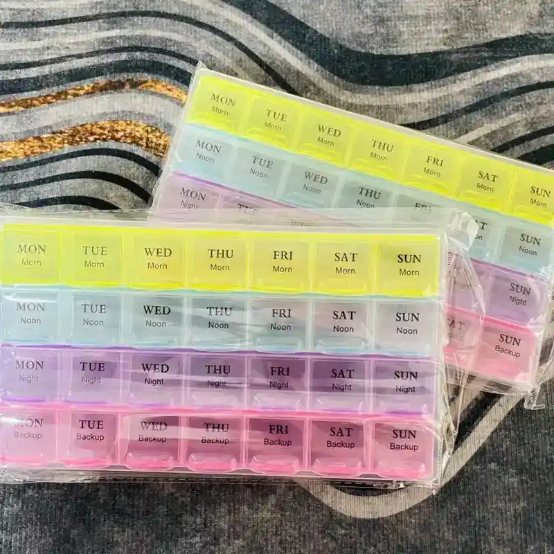 Pastillero Semanal Am/pm Organizador De 28 Compartimentos