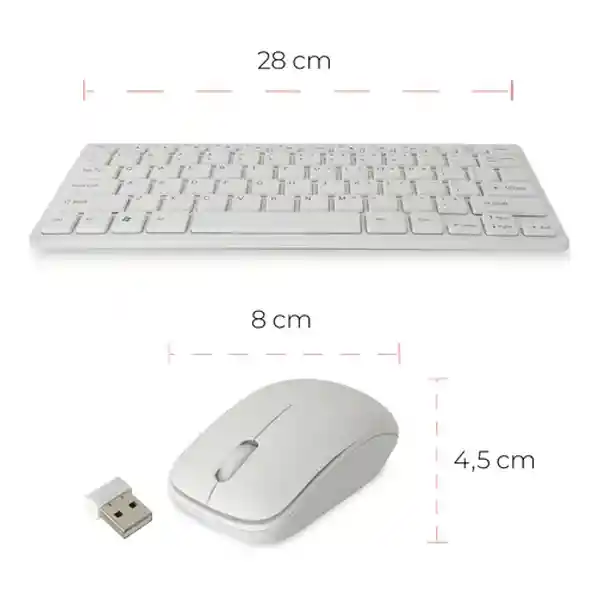 Combo De Teclado Y Ratón Inalámbrico K03 Slim De 2,4