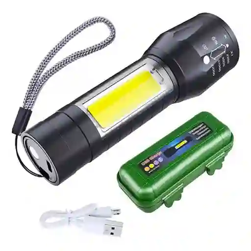 Linterna Tactica Recargable De Larga Distancia Led