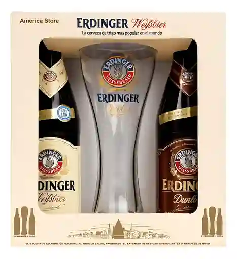 Estuche Pack De Cerveza Importada Alemana Erdinger