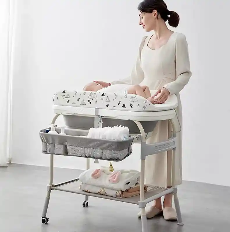 Bañera Bebe Con Cambiador Soporte Niño Niña Termometro