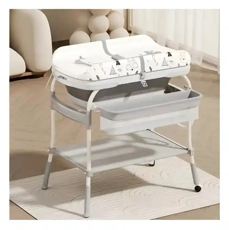 Bañera Bebe Con Cambiador Soporte Niño Niña Termometro