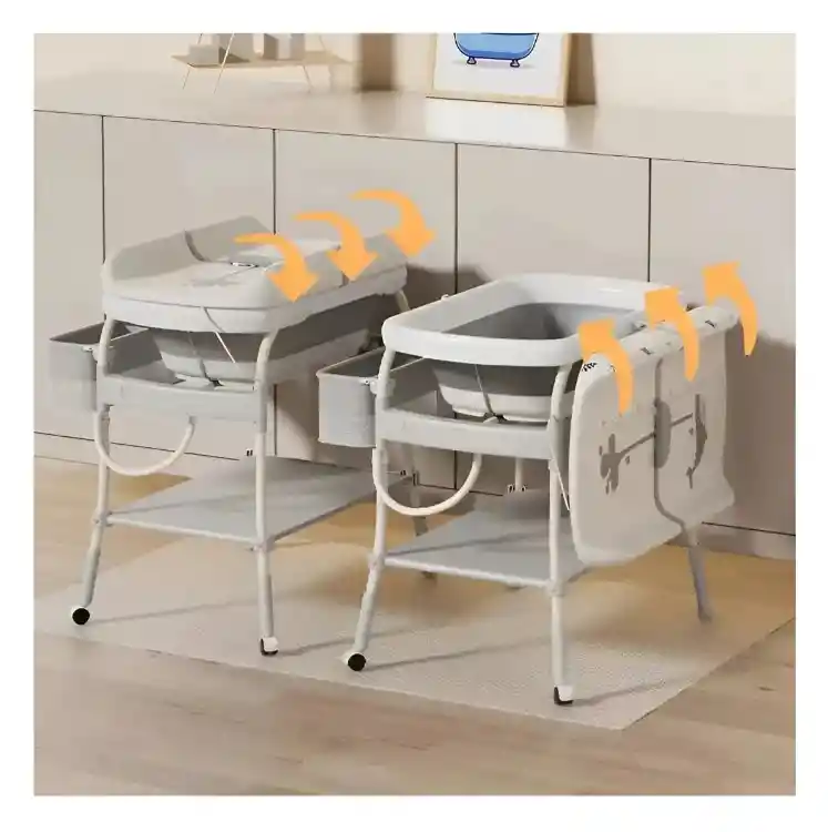 Bañera Bebe Con Cambiador Soporte Niño Niña Termometro