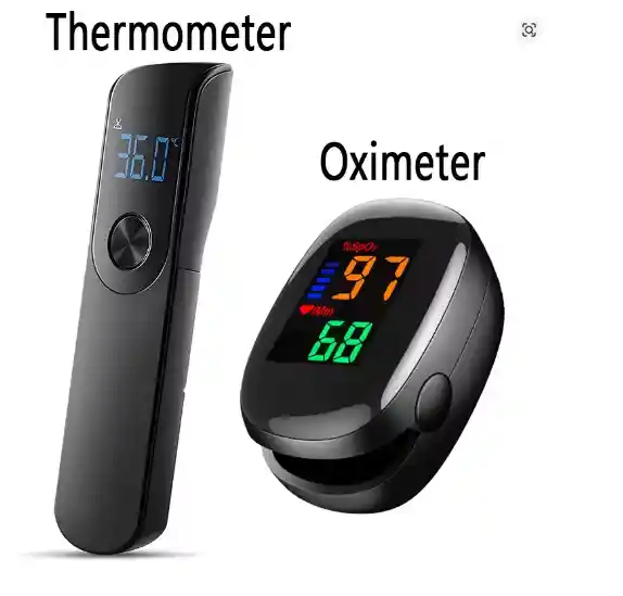 Oxímetro + Termómetro De Pila
