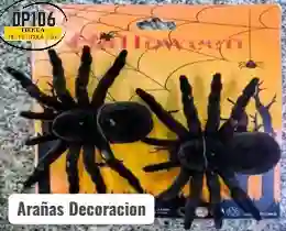 Arañas Negras Decoracion X 2 Und Halloween