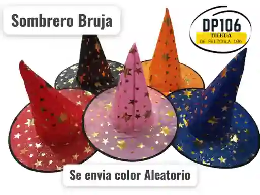 Sombrero Bruja Se Envia Color Aleatorio X 1 Und