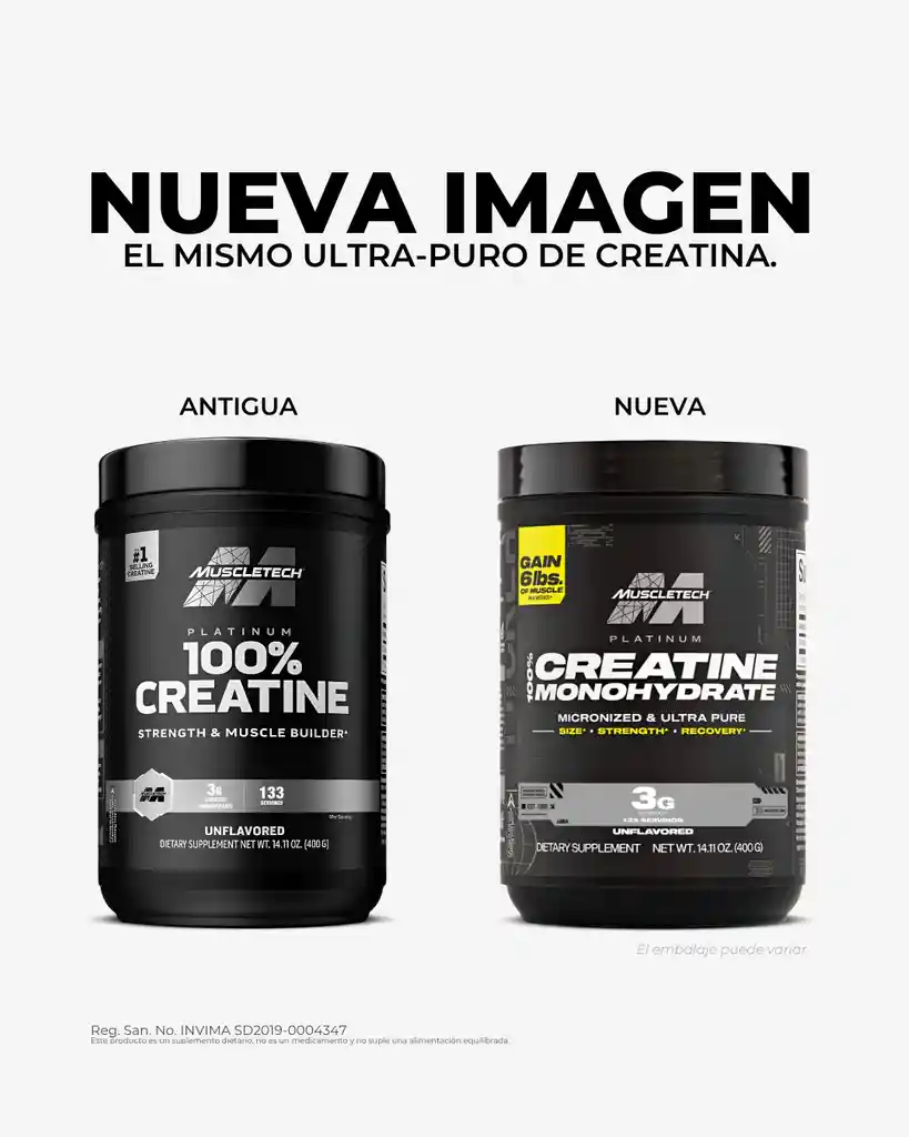 Creatina Platinum 80 Servicios