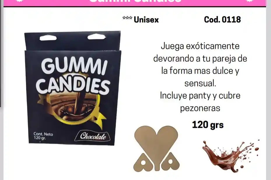 Gummi Candies Chocolate – Lencería Comestible Unisex