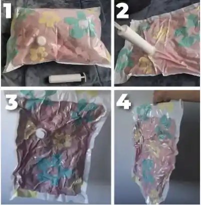 Bolsas Empaque Al Vacio + Vacum Bomba Ahorrador De Espacio
