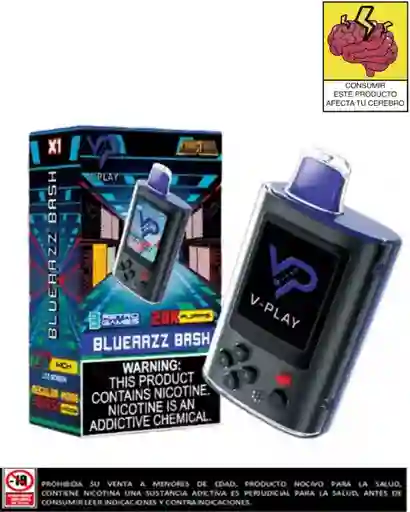 Vape V-play Bluerazz Bash 20.000 Puffs