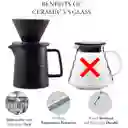 Set Cafetera V60 Cerámica Servidor + Filtro Gotero 1-2 Tazas Negro