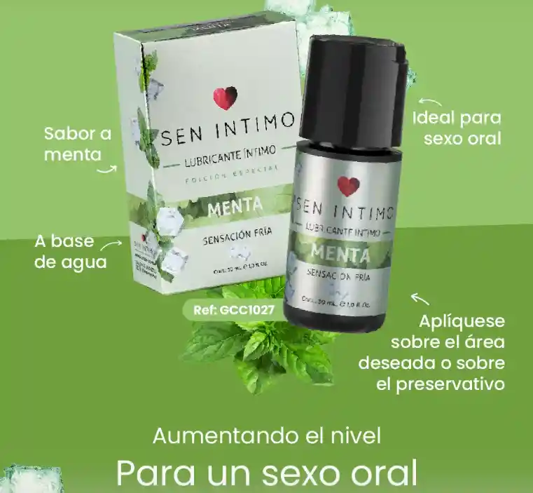 Lubricante Menta Sexo Oral Anal Vaginal Sensación Fría Delicioso Marca Sen Intimo Frio Lub Anal