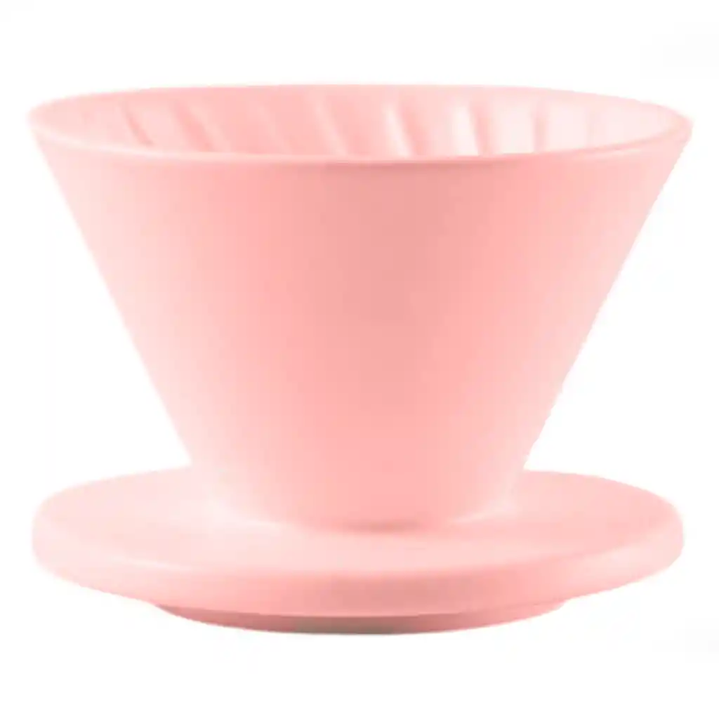 Set Cafetera V60 Cerámica Servidor + Filtro Gotero 1-2 Tazas Rosado