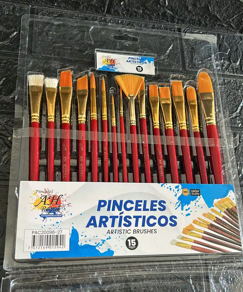 Set De Pinceles Ah Royal X15 Unidades