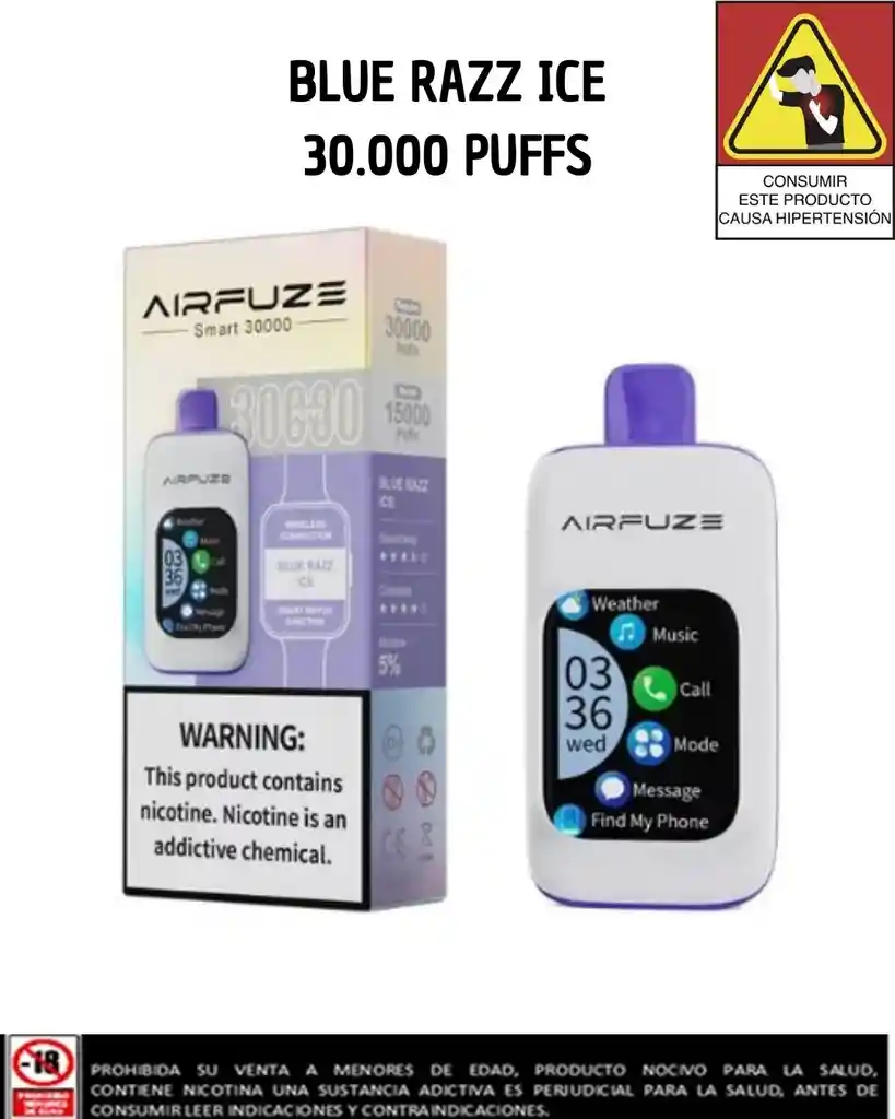 Vape Smart Airfuze Blue Razz Ice 30.000 Puffs