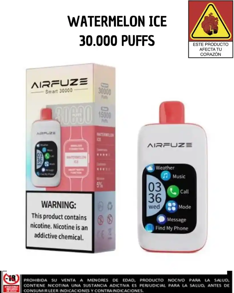 Vapo Airfuze Smart Watermelon Ice 30.000 Puffs