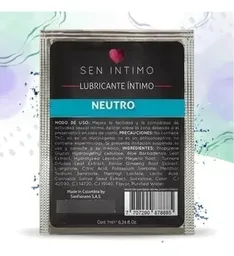 Sachet Lubricante Vaginal Anal Acuoso Sen Intimo Ph Neutro Exclusivo Botella A Base De Agua Orgasmo Unisex Resequedad Femenina