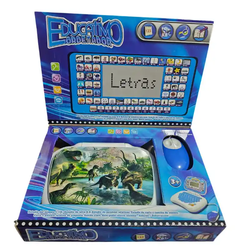 Mini Computador Didactico Azul Español Ingles