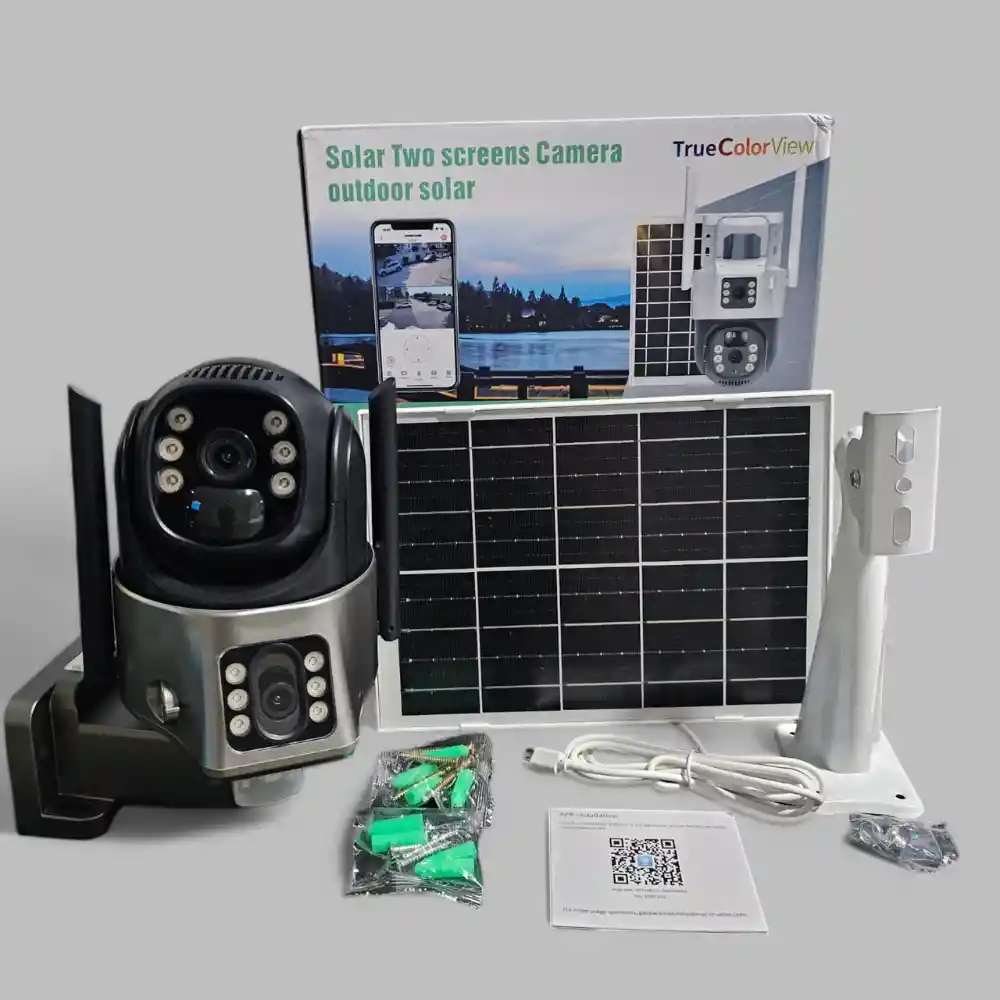 Cámara Doble Lente Solar Wifi 360