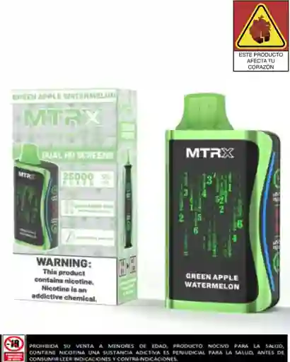 Vape Mtrx Green Apple Watermelon 25.000 Puffs