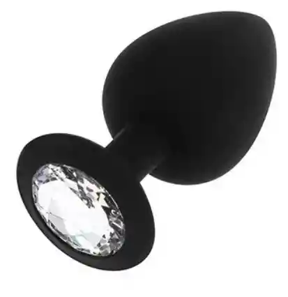 Plug Anal En Silicona Fucsia, Negro Talla S