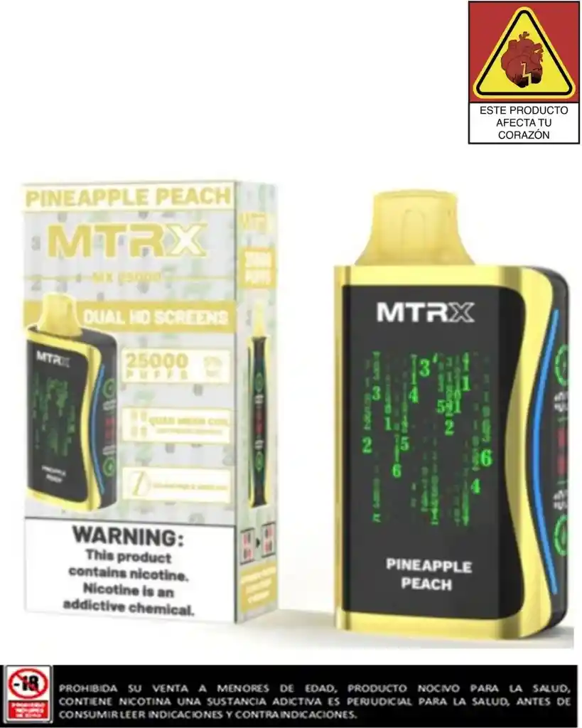 Vape Mtrx Pinneaple Peach 25.000 Puffs
