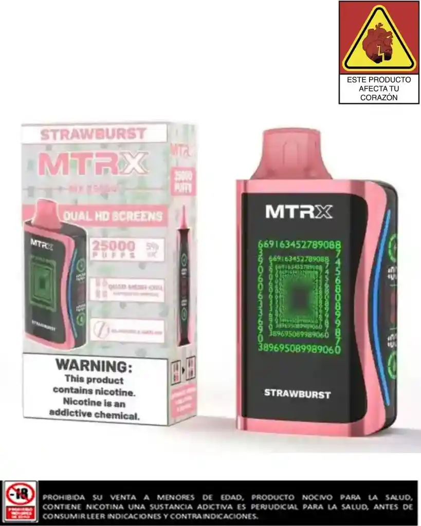 Vape Mtrx Strawburst 25.000 Puffs
