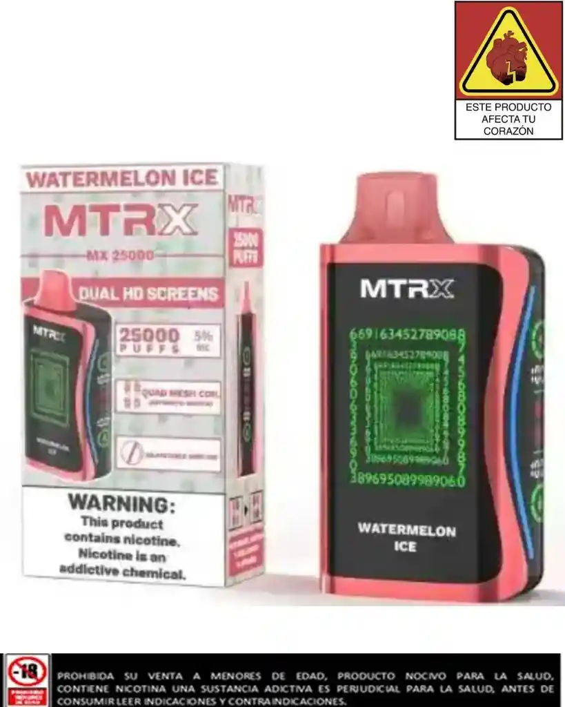 Vape Mtrx Watermelon Ice 25.000 Puffs