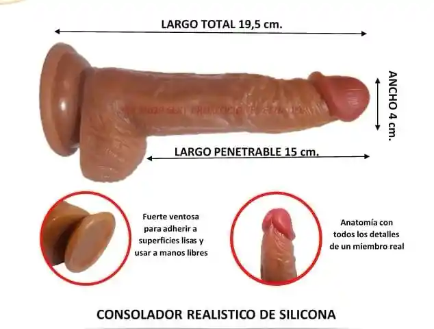Consolador Realistico De Silicona Dildo