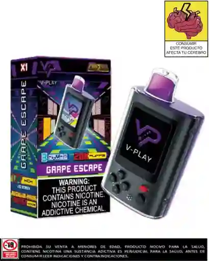 Vape V-play Grape Escape 20.000 Puffs