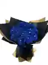 Arreglo Floral 23 Rosas Eternas Azules