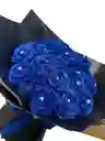 Arreglo Floral 23 Rosas Eternas Azules