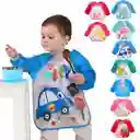 Babero Delantal Bebés Y Niños De Manga Larga Impermeables