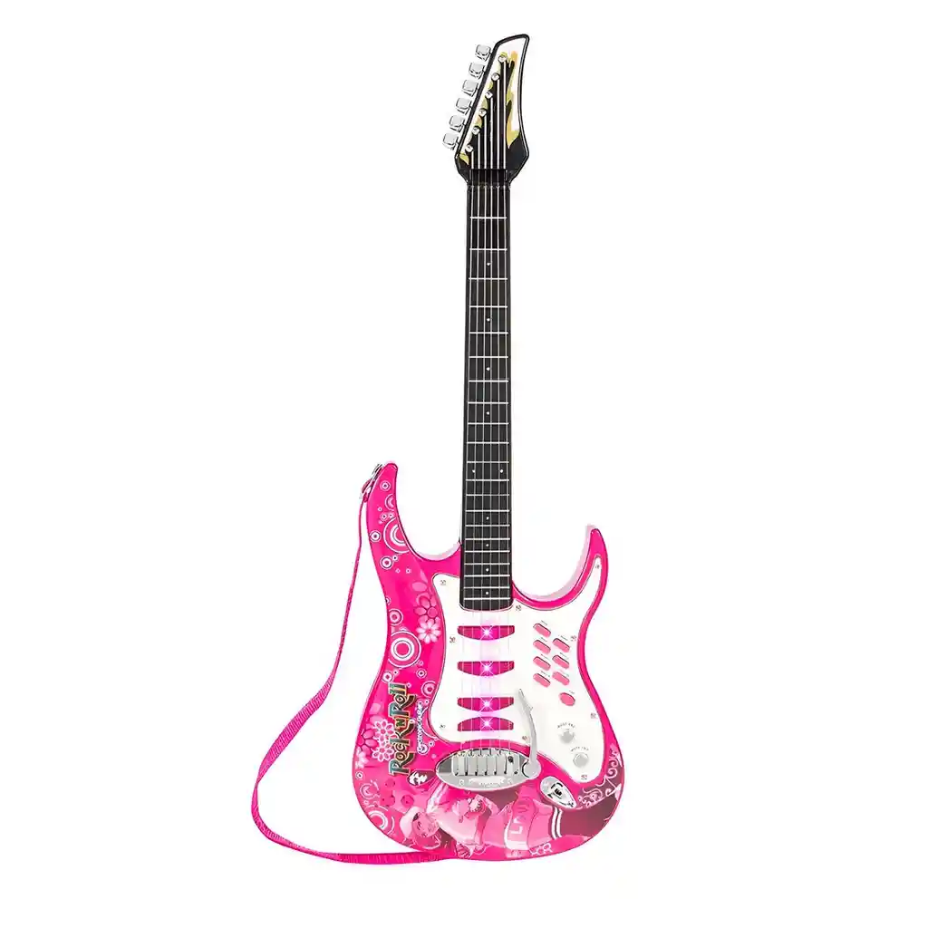 Guitarra Microfono Parlante Juguete Niñas Musica + Baterias