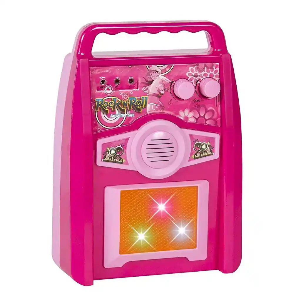 Guitarra Microfono Parlante Juguete Niñas Musica + Baterias
