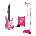 Guitarra Microfono Parlante Juguete Niñas Musica + Baterias