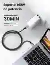 Cable Usb-c A Usb-c Ugreen De Aluminio Reforzado 100w 1m