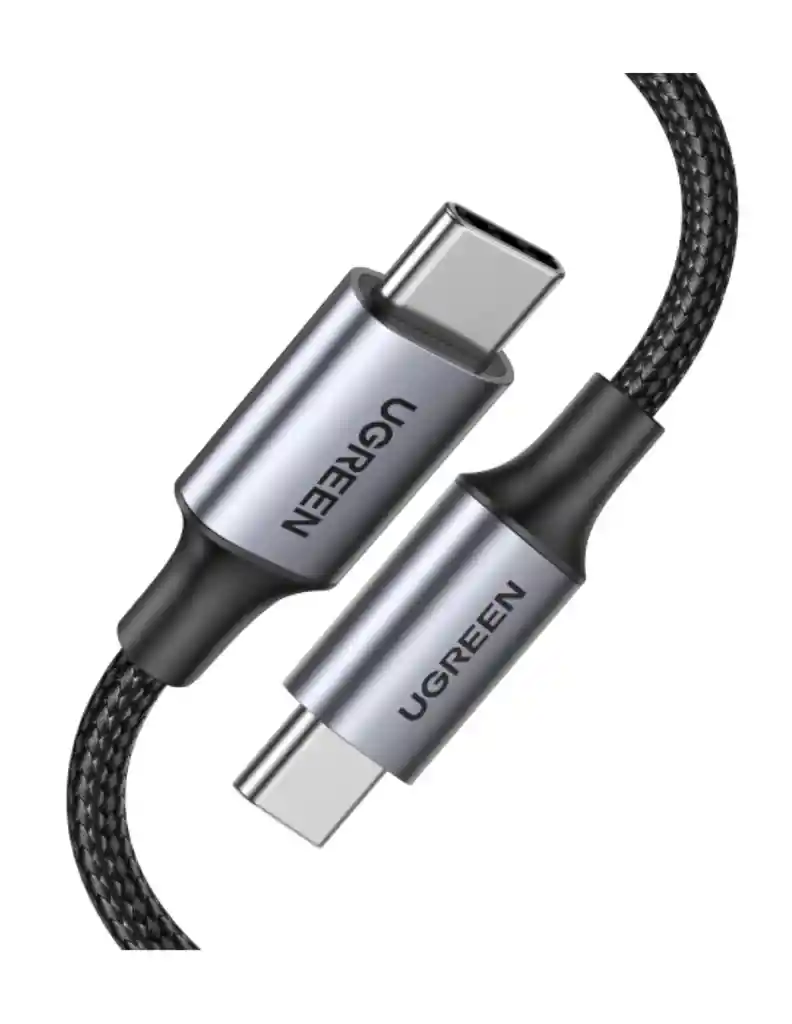 Cable Usb-c A Usb-c Ugreen De Aluminio Reforzado 100w 1m