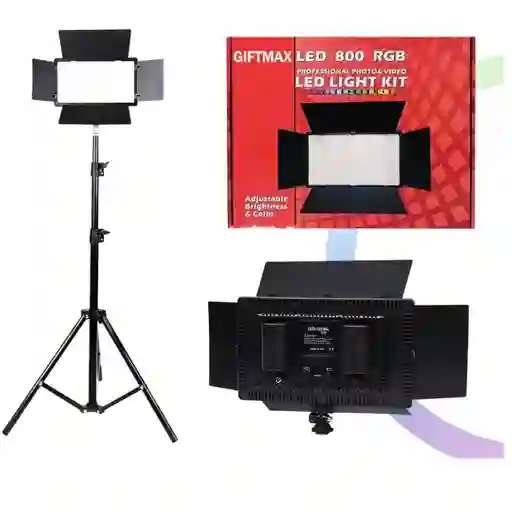 Panel De Luz Led Profesional Recargable 800rgb