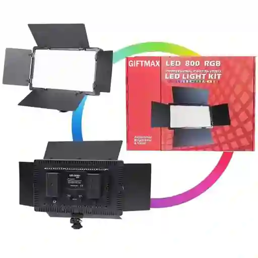 Panel De Luz Led Profesional Recargable 800rgb