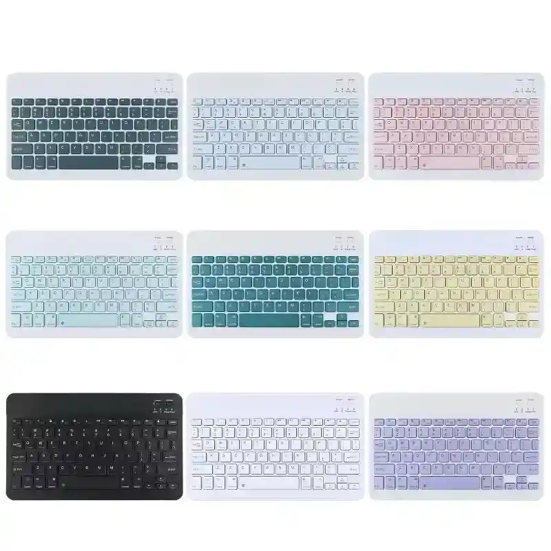 Combo Teclado Y Mouse Inalámbrico Colores Bt 030